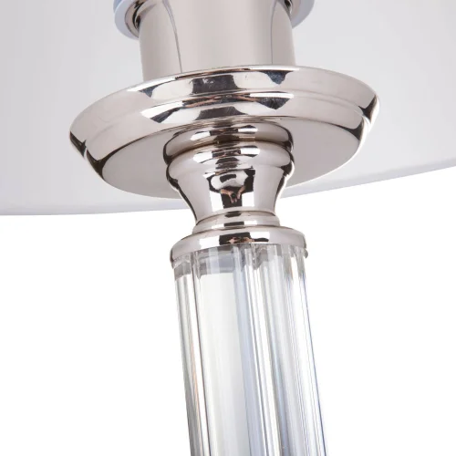 Настольная лампа Riverside MOD018TL-01CH Maytoni белая 1 лампа, основание хром стекло металл в стиле классический  фото 2