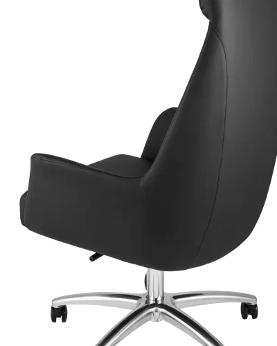 Кресло руководителя TopChairs Viking, черное УТ000003902 Stool Group, чёрный/экокожа, ножки/металл/хром, размеры - ****700*740 фото 7