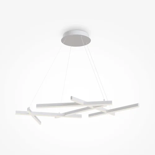 Люстра подвесная LED Line MOD016PL-L80WK Maytoni белая на 1 лампа, основание белое в стиле современный хай-тек  фото 3