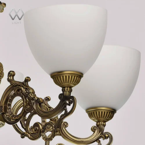 Люстра подвесная Ариадна 450016805 MW-Light белая на 5 ламп, основание античное бронза в стиле классический  фото 5