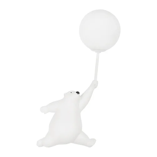 Бра Teddy 10030W/B LOFT IT белый на 1 лампу, основание белое в стиле современный шар