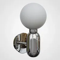 Бра Parachilna Aballs silver D20 193662-22 ImperiumLoft белый на 1 лампу, основание бронзовое в стиле современный 