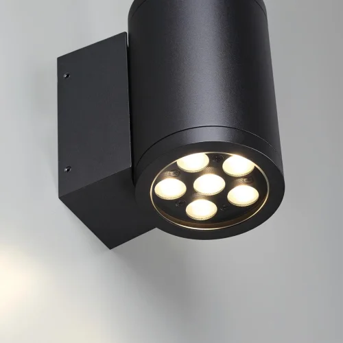 Настенный светильник LED уличный Long 7142/12WL Odeon Light уличный IP65 чёрный на 1 лампу, плафон чёрный в стиле современный хай-тек LED фото 3