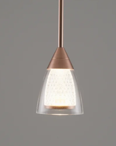 Светильник подвесной LED Leina V10870-PL Moderli прозрачный 1 лампа, основание коричневое в стиле современный  фото 3