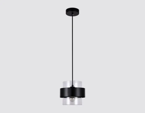 Светильник подвесной Traditional TR3646 Ambrella light прозрачный 1 лампа, основание чёрное в стиле современный  фото 2