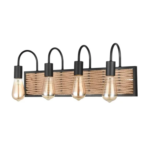 Бра лофт Товер (Tower) VL6362W04 Vele Luce без плафона на 4 лампы, основание чёрное в стиле лофт фото 3 Бра лофт Товер (Tower) VL6362W04 Vele Luce без плафона на 4 лампы, основание чёрное в стиле лофт фото 3