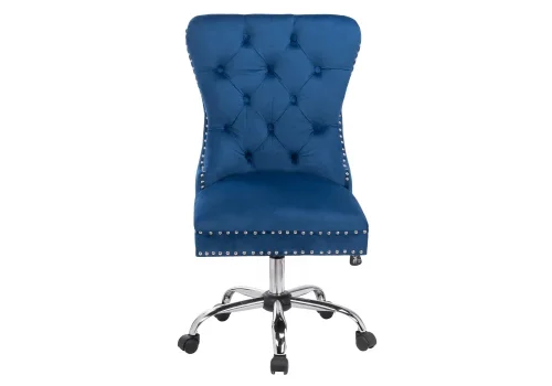 Компьютерное кресло Vento blue 11856 Woodville, синий/велюр, ножки/металл/хром, размеры - *1110***530*620 фото 3