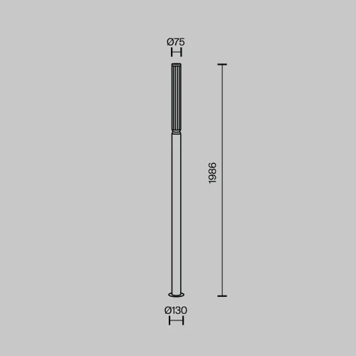 Парковый светильник LED Lit O593FL-L20GF3K Maytoni уличный IP65 графит на 1 лампу, плафон белый в стиле современный хай-тек LED фото 8