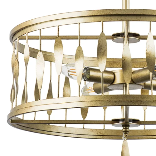 Люстра подвесная Firenze 725143 Lightstar золотая на 4 лампы, основание золотое в стиле арт-деко  фото 4