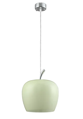 Светильник подвесной AMOR SP1 LIGHT GREEN Crystal Lux зелёный на 1 лампу, основание хром в стиле современный 