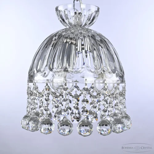 Светильник подвесной 5478/22 Ni Clear/M-1H Balls Bohemia Ivele Crystal прозрачный 3 лампы, основание никель в стиле классический balls фото 4