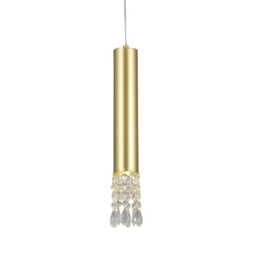 Светильник подвесной Merger 2922-1P F-promo прозрачный латунь 1 лампа, основание латунь в стиле современный трубочки фото 5