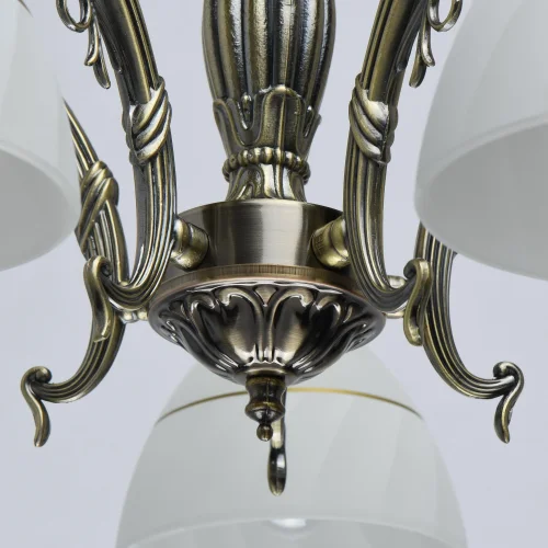 Люстра подвесная Ариадна 450018905 DeMarkt белая на 5 ламп, основание античное бронза в стиле классический  фото 9
