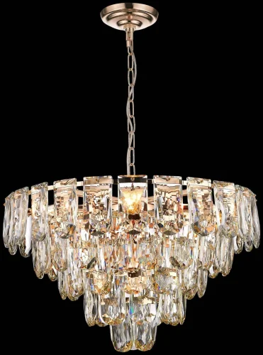 Люстра хрустальная Lavinia WE106.07.103 Wertmark прозрачная на 7 ламп, основание золотое в стиле современный 