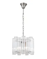 Люстра подвесная Monte V10780-3P Moderli прозрачная на 3 лампы, основание матовое хром в стиле классический современный 