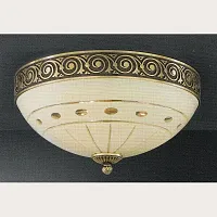 Люстра потолочная  PL 7004/3 Reccagni Angelo бежевая на 3 лампы, основание античное бронза в стиле классический 