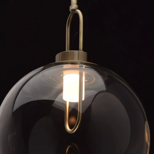 Бра LED Крайс 657021501 DeMarkt прозрачный на 1 лампа, основание бронзовое в стиле современный  фото 5