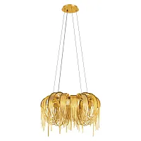 Люстра подвесная Volver 10404/650 GD LOFT IT золотая на 5 ламп, основание золотое в стиле арт-деко цепочки Люстра подвесная Volver 10404/650 GD LOFT IT золотая на 5 ламп, основание золотое в стиле арт-деко цепочки