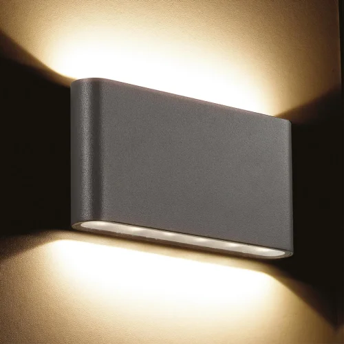Настенный светильник уличный LED KAIMAS 357422 Novotech уличный IP54 серый на 1 лампу, плафон серый в стиле минимализм LED фото 4