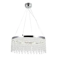 Люстра подвесная LED LSP-7492 Lussole прозрачная на 1 лампу, основание хром в стиле современный 