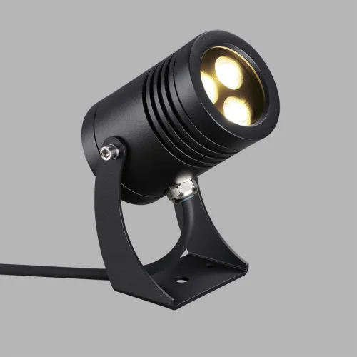 Ландшафтный светильник LED Stima 6648/6WA3 Odeon Light уличный IP67 чёрный на 1 лампу, плафон чёрный в стиле минимализм LED фото 3