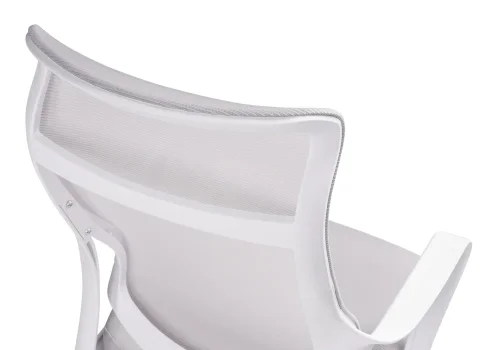 Компьютерное кресло Rino light gray / white 15632 Woodville, серый/сетка, ножки/пластик/белый, размеры - *1260***660*700 фото 8