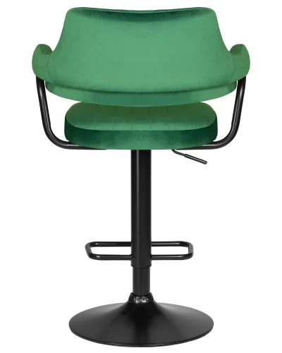 Стул барный набор 2 шт. SET-2 5019_BlackBase-LM CHARLY BLACK, цвет сиденья зеленый велюр (MJ9-88), цвет основания черный Dobrin, /велюр, ножки/металл/чёрный, размеры - 990*1200***610*540 фото 6