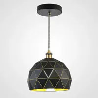 Светильник подвесной MELON D36 Gold/Black 101788-26 ImperiumLoft чёрный 1 лампа, основание латунь в стиле современный 
