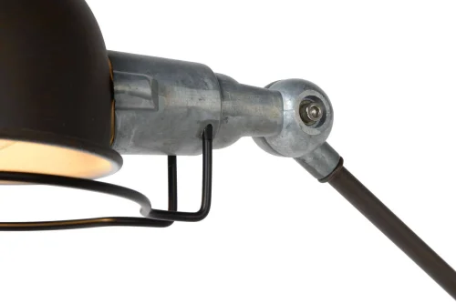 Настольная лампа лофт HONORE 45652/01/97 Lucide коричневая 1 лампа, основание коричневое металл в стиле лофт  фото 5