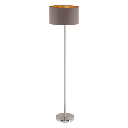 Торшер Maserlo 95172 Eglo  коричневый 1 лампа, основание матовое никель в стиле современный

