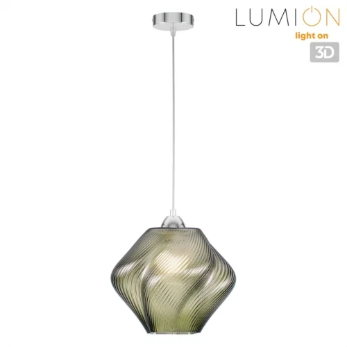 Светильник подвесной Tide 8289/1A Lumion зелёный на 1 лампу, основание хром в стиле современный фото 3