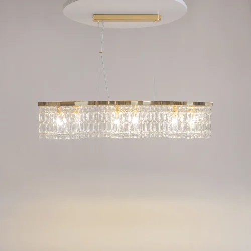 Люстра подвесная Dune DIA005PL-06G Maytoni прозрачная на 6 ламп, основание золотое в стиле классический современный фото 5