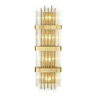 Бра Empire 4853/4W Odeon Light прозрачный 4 лампы, основание золотое прозрачное в стиле арт-деко 