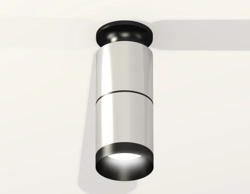 Светильник накладной Techno spot XS6305080 Ambrella light серебряный 1 лампа, основание чёрное в стиле современный круглый фото 3