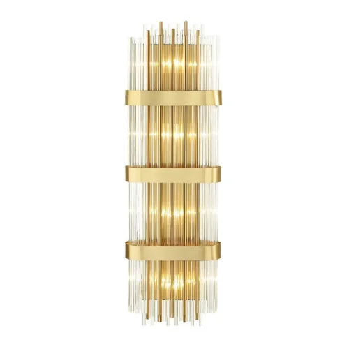 Бра Empire 4853/4W Odeon Light прозрачный на 4 лампы, основание золотое прозрачное в стиле арт-деко 