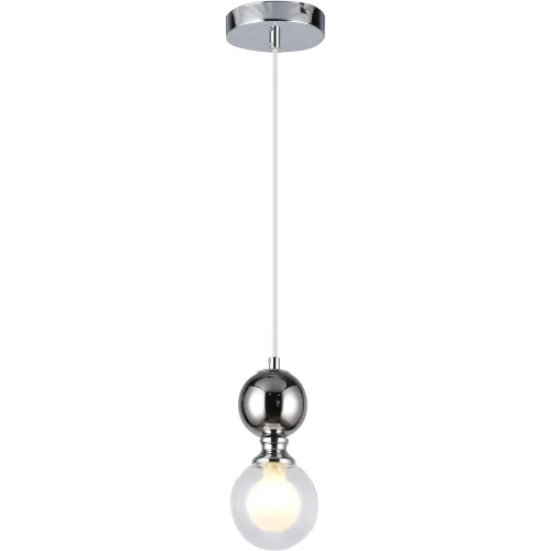 Светильник подвесной Roslyn TL1223H-01TR Toplight прозрачный на 1 лампу, основание хром в стиле современный 