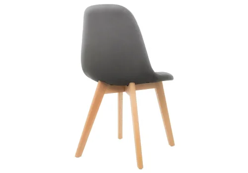 Деревянный стул Filip dark gray / wood 15101 Woodville, серый/велюр, ножки/массив бука дерево/натуральный, размеры - ****460*530 фото 3