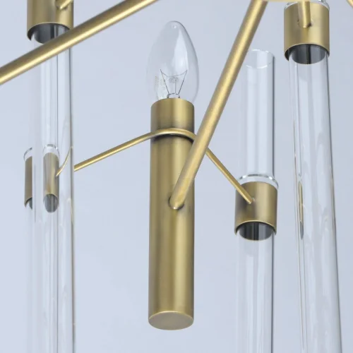 Люстра подвесная Альгеро 285010910 MW-Light прозрачная на 10 ламп, основание бронзовое в стиле классический  фото 8