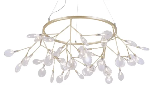 Люстра подвесная EVITA SP45 D GOLD/TRANSPARENT Crystal Lux прозрачная на 45 ламп, основание золотое в стиле флористика ветви фото 2