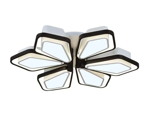 Люстра потолочная LED с пультом Granule FG2506 Ambrella light белая на 1 лампу, основание белое чёрное в стиле хай-тек современный с пультом