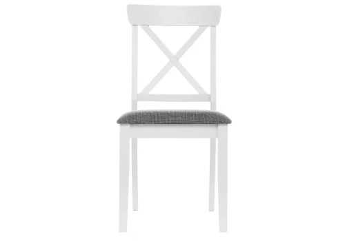 Деревянный стул Bern butter white / grey 11768 Woodville, серый/ткань, ножки/дерево/белый, размеры - ****460*530 фото 2