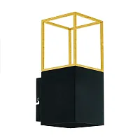 Бра Montebaldo 97735 Eglo чёрный золотой 1 лампа, основание чёрное в стиле современный 