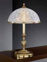 Настольная лампа P 6302 G Reccagni Angelo белая 2 лампы, основание золотое металл в стиле классика 