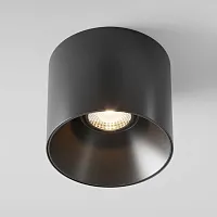 Светильник накладной Alfa LED C064CL-01-15W3K-RD-B Maytoni чёрный 1 лампа, основание чёрное в стиле модерн хай-тек круглый