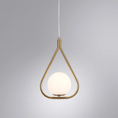 Светильник подвесной Matisse A7764SP-1AB Arte Lamp белый 1 лампа, основание бронзовое в стиле современный  фото 2
