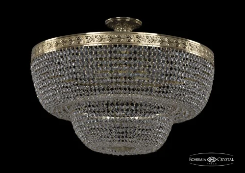 Люстра потолочная хрустальная 19091/60IV G Bohemia Ivele Crystal прозрачная на 12 ламп, основание золотое в стиле классический sp