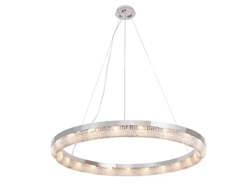 Светильник подвесной 8275+16/S chrome Newport прозрачный 21 лампа, основание хром в стиле американский современный классический кольца