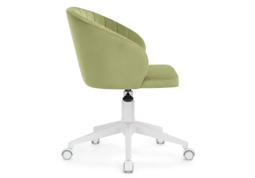 Компьютерное кресло Пард confetti green 464234 Woodville, зелёный/велюр, ножки/пластик/белый, размеры - *870***590*600 фото 4