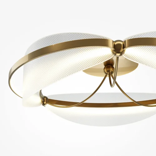 Люстра потолочная LED Breeze MOD281CL-L45BS3K Maytoni белая на 1 лампу, основание латунь в стиле современный хай-тек фото 4
