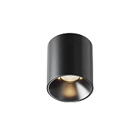 Светильник накладной LED Alfa LED C064CL-5W3K-RD-B Maytoni чёрный на 1 лампу, основание чёрное в стиле современный хай-тек круглый